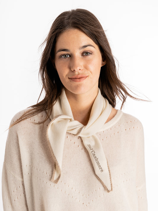 cashmere scarf ecru