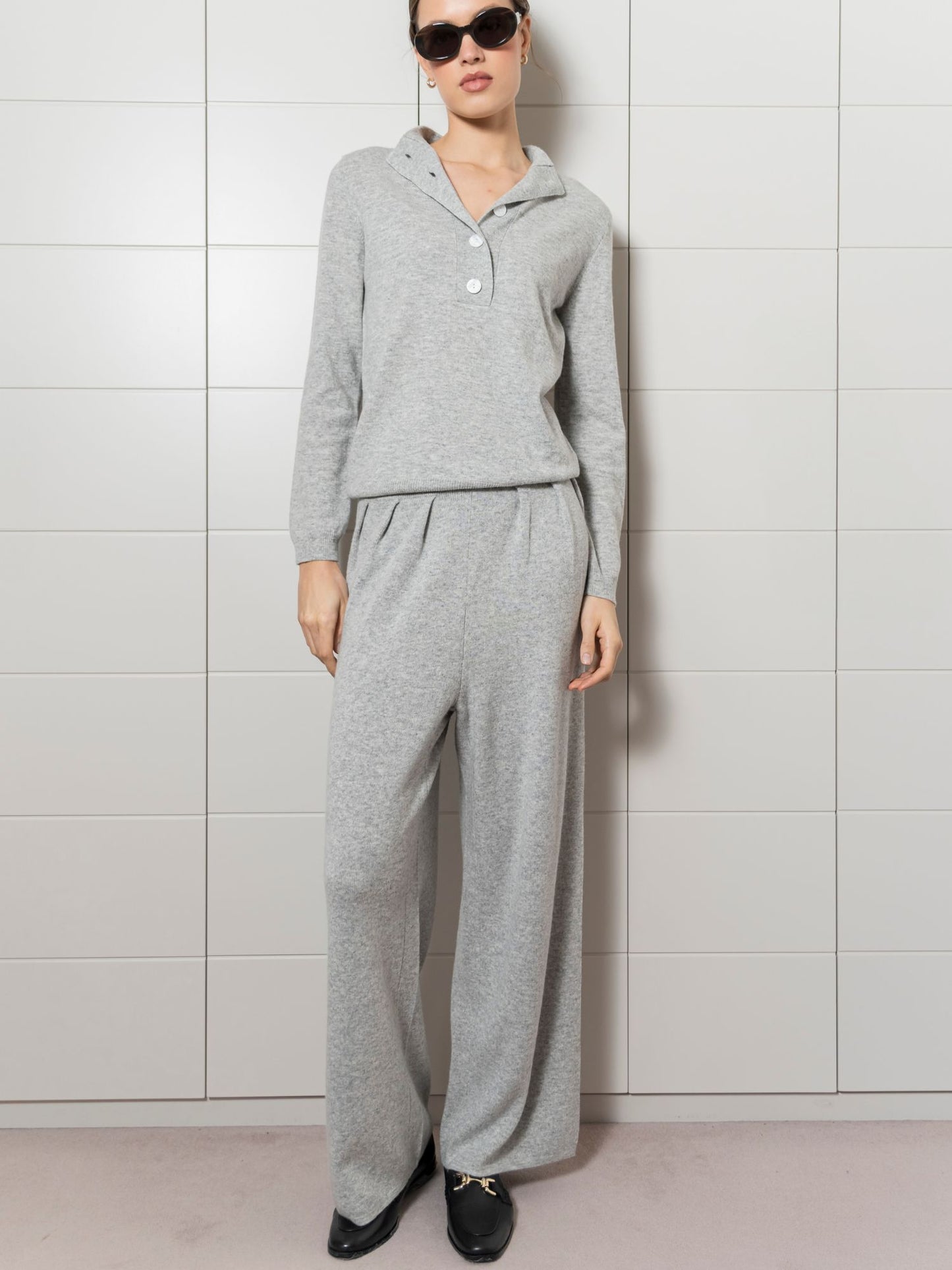 Pantalón Erin de punto gris