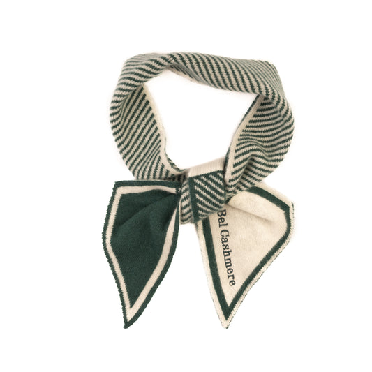 Pañuelo de cashmere rayas verde
