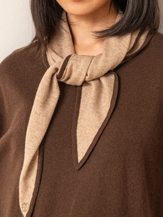 Pañuelo Leonora de cashmere beige