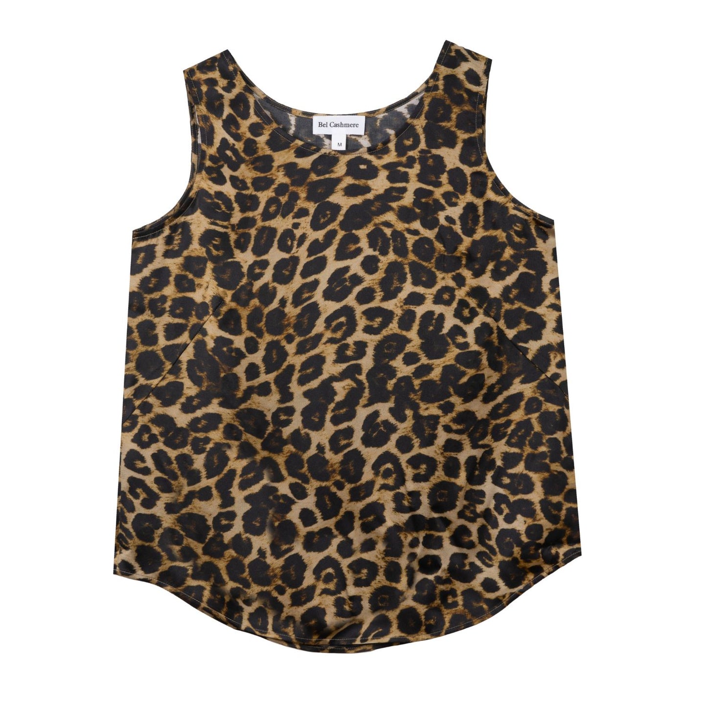 Top Claire de seda leopardo