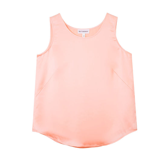 Claire peach silk top